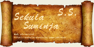 Sekula Suminja vizit kartica